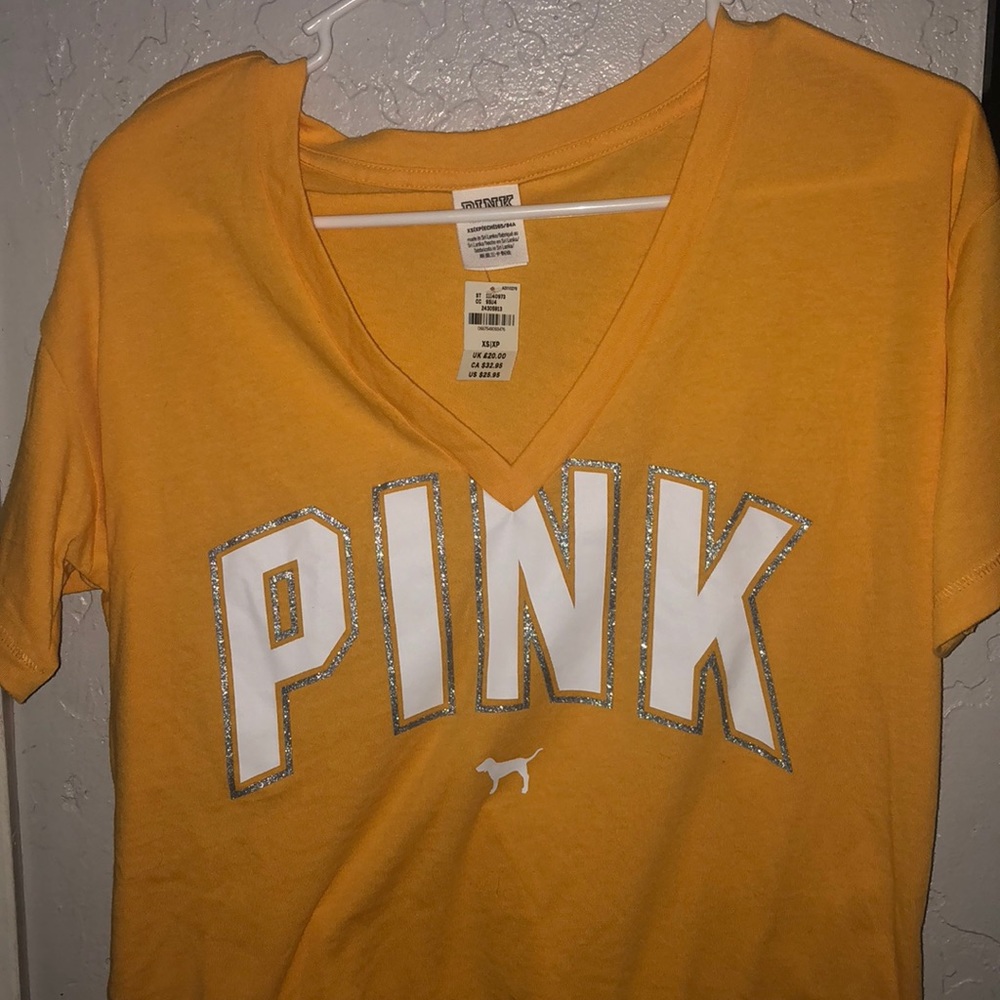 Yellow Victorias Secret Pink Tee